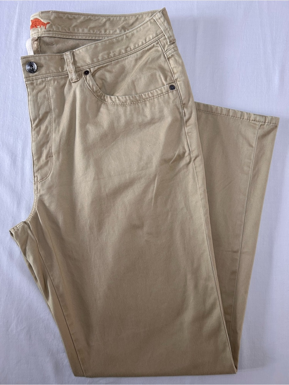 Tommy Bahama Pants Mens 38x32 Khaki Pima Cotton Stretch Casual